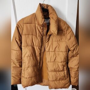 Size Small Mustard Old Navy Puffer Winter Jacket